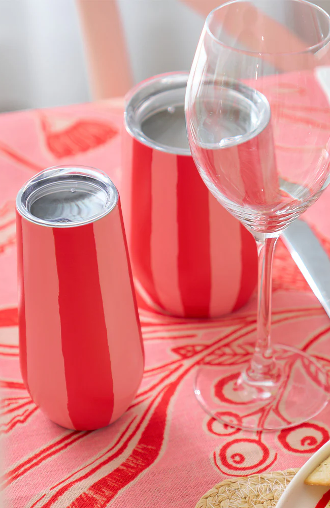 Sparkling Flute Stainless - Red Stripe