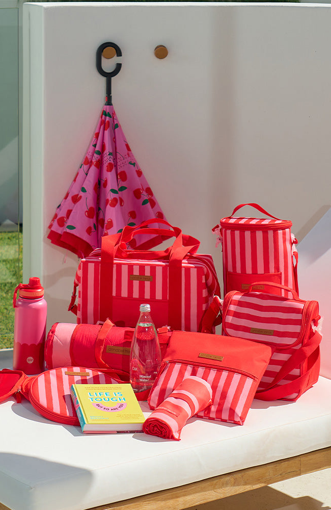 Beach Pouch - Red Stripe