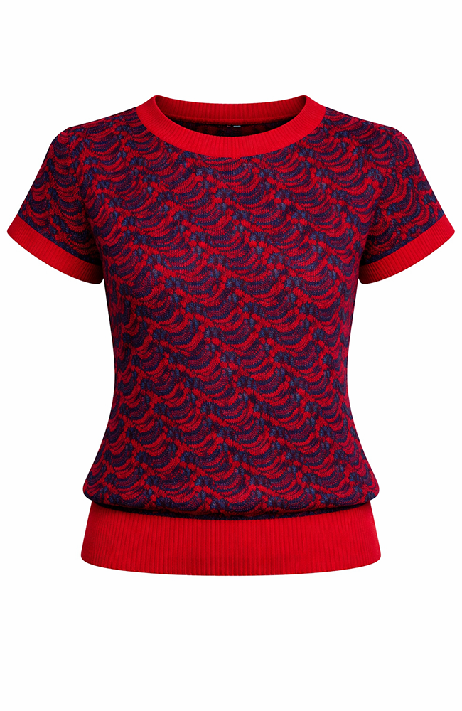 Boatneck Top Tide - Chili Red