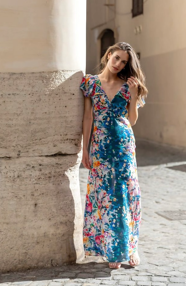 Ruby Maxi Dress - Midnight Petal