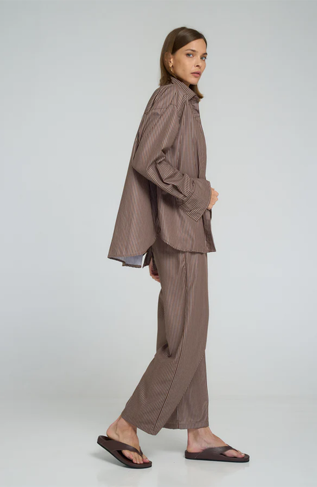 Hastings Shirt - Cocoa Stripe