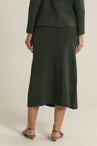 Vale Knit Skirt - Khaki