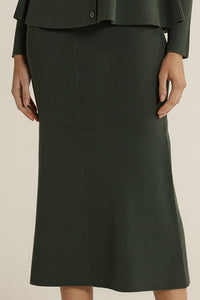 Vale Knit Skirt - Khaki