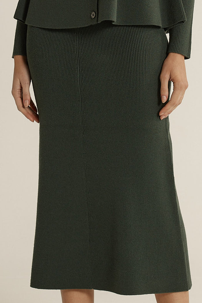 Vale Knit Skirt - Khaki