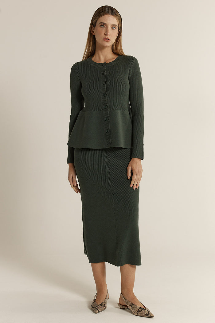 Vale Knit Skirt - Khaki