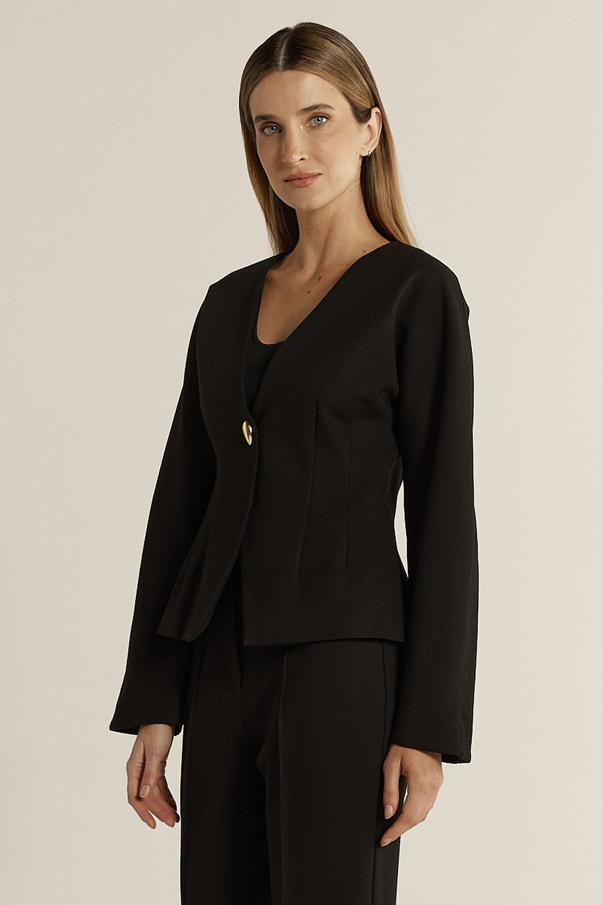 Pia Ponte Jacket - Black