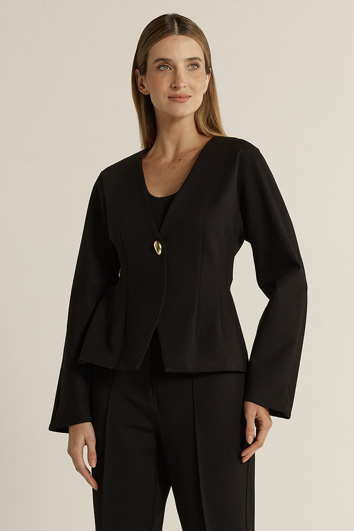 Pia Ponte Jacket - Black