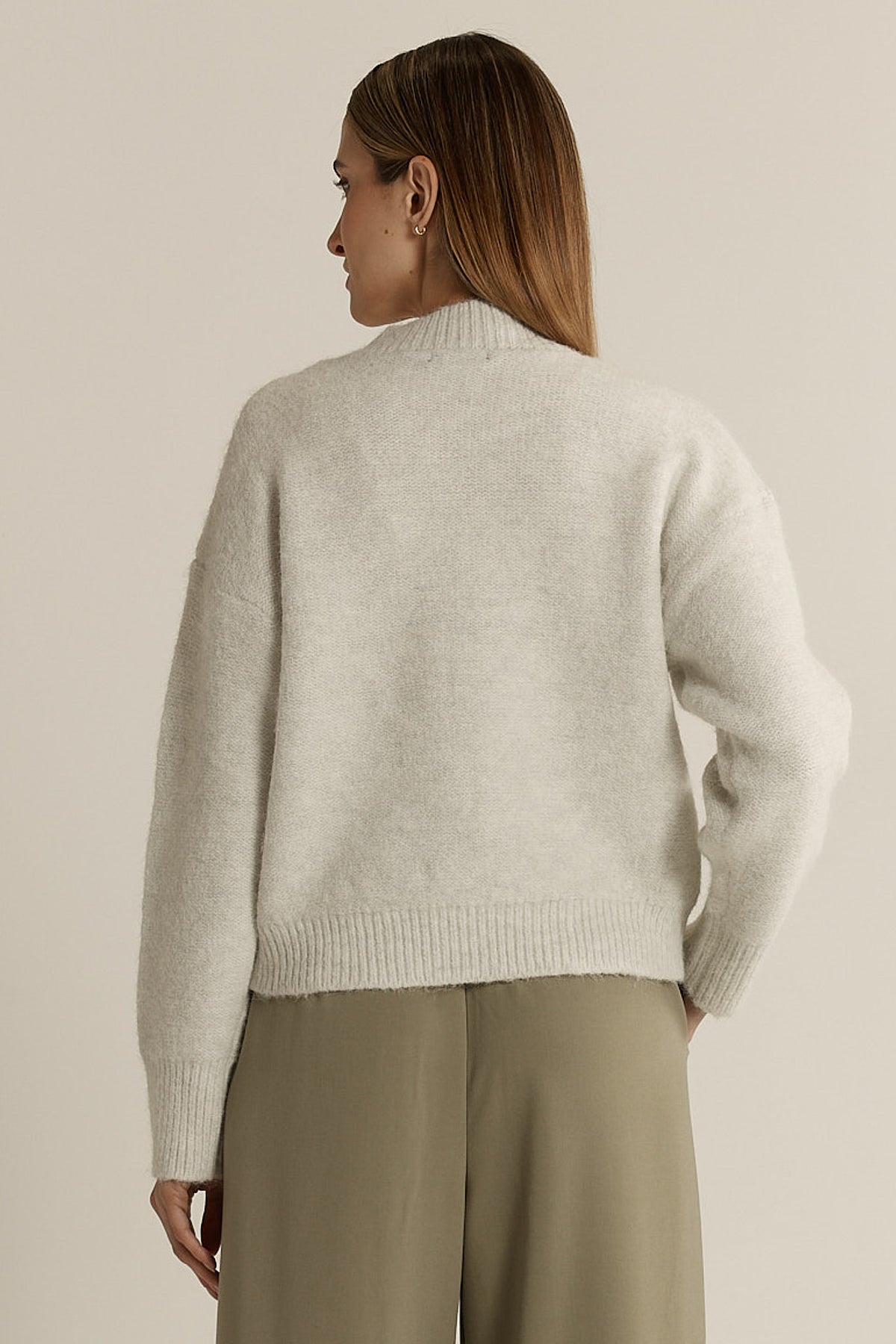 Lumi Zip Up Jumper - Snow Marle