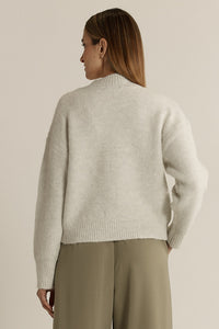 Lumi Zip Up Jumper - Snow Marle