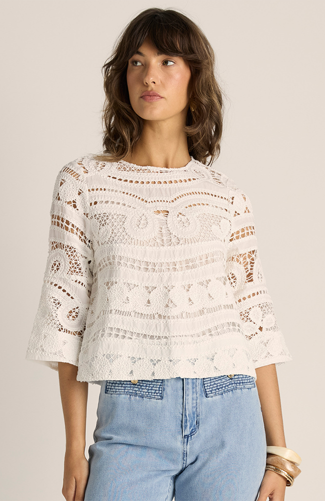 Gaia Lace Top - Ecru