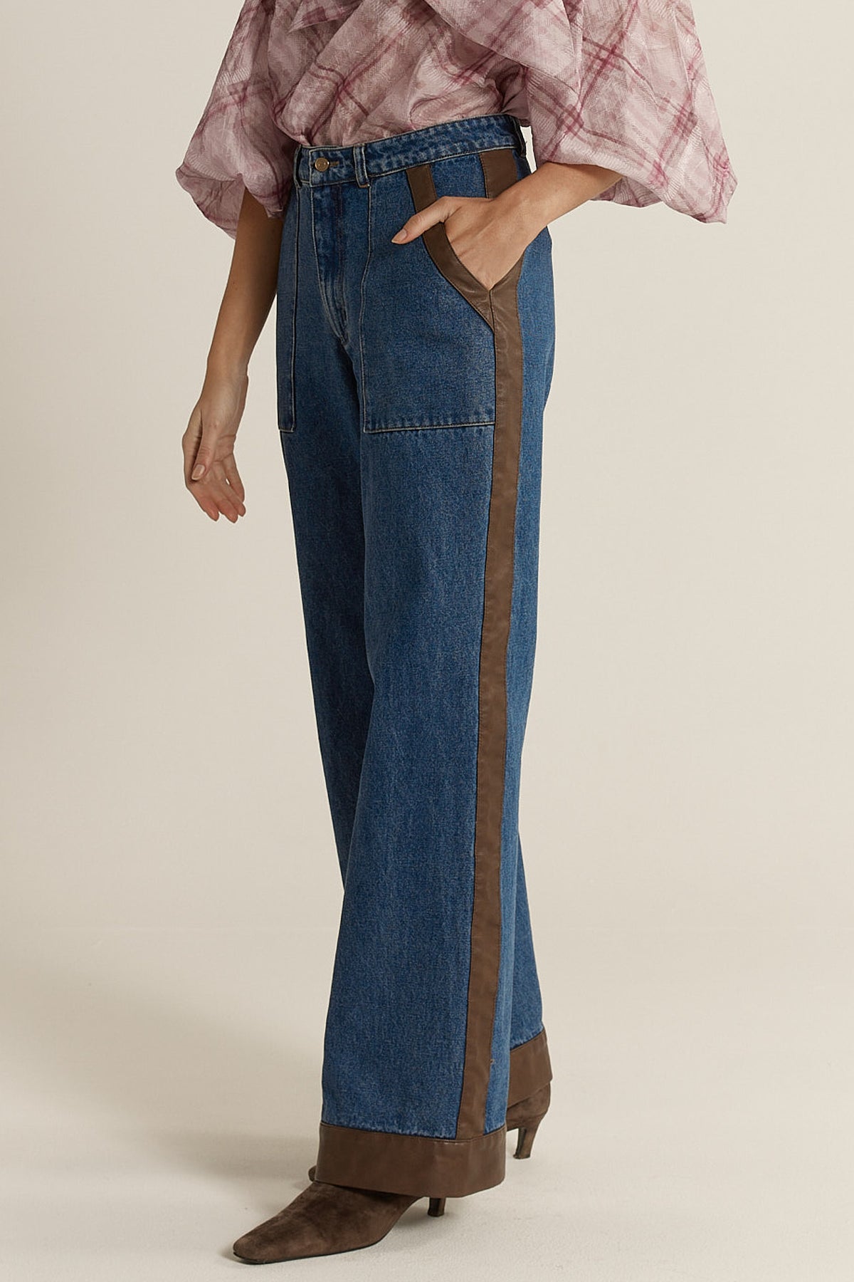 Niamh Denim Pant - Mid Blue