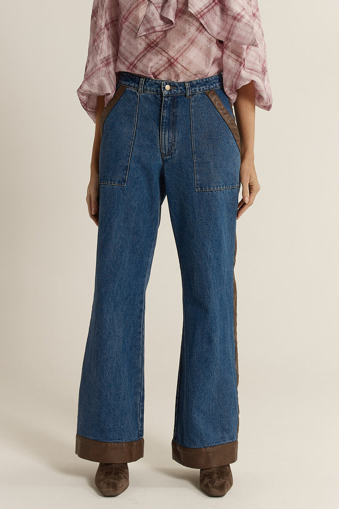 Niamh Denim Pant - Mid Blue