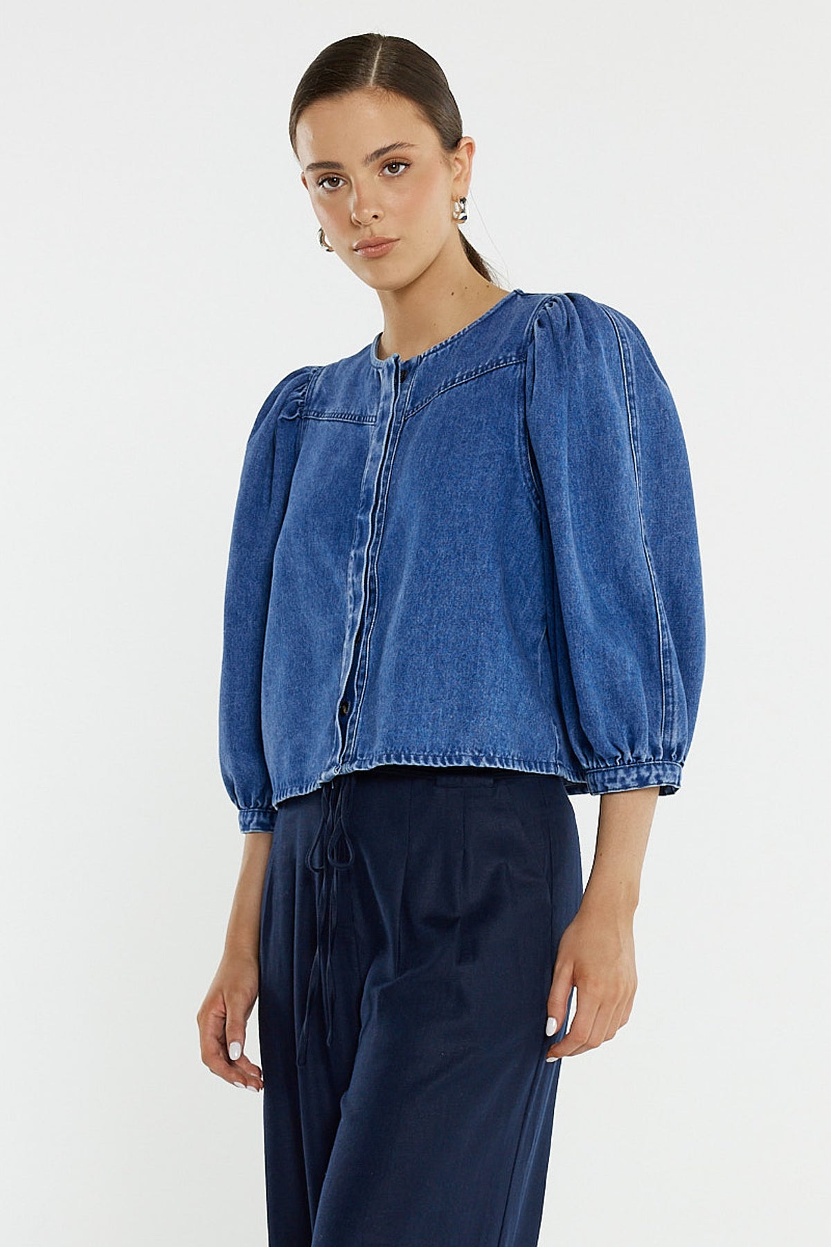 Hayes Denim Shirt - Classic Blue
