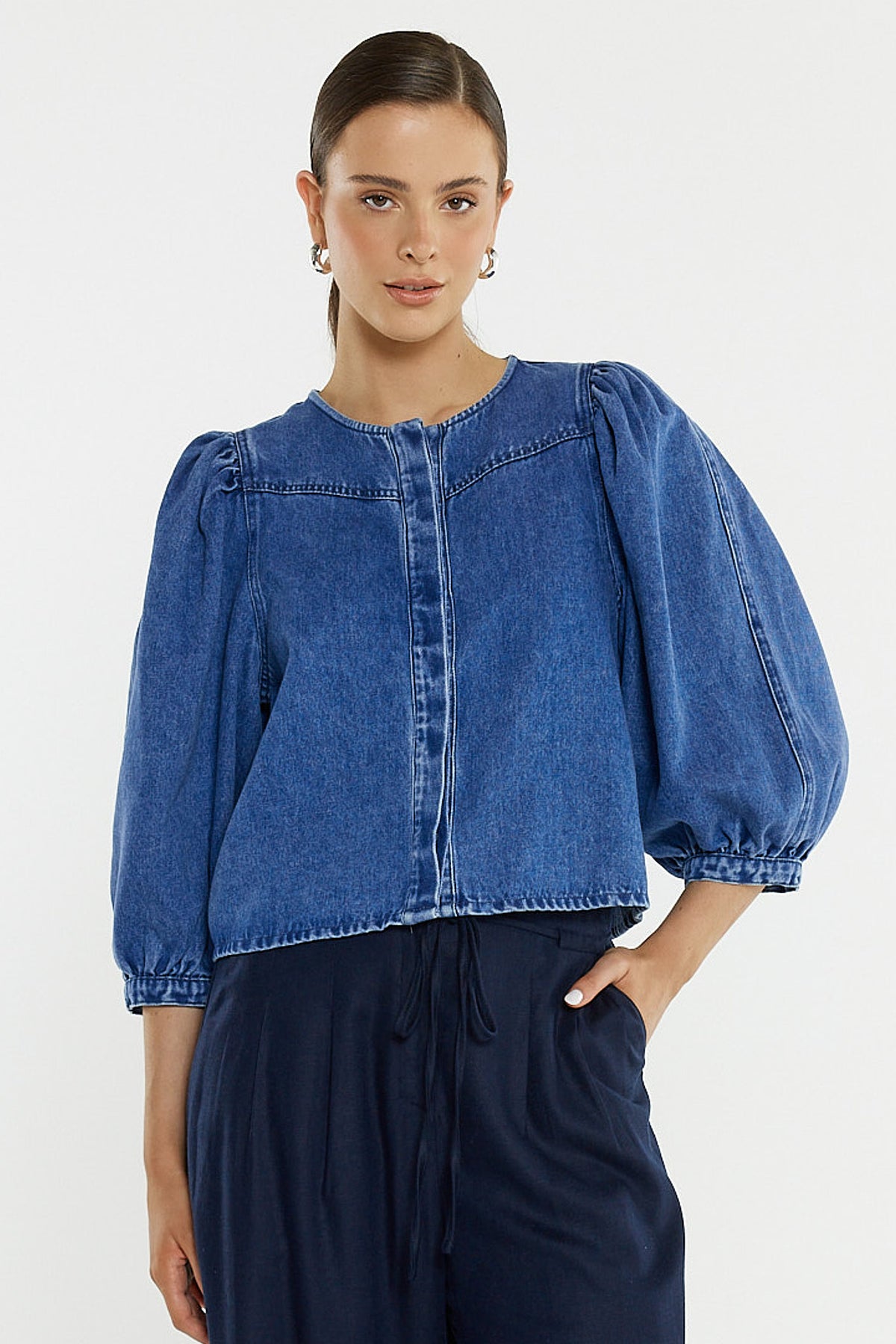 Hayes Denim Shirt - Classic Blue