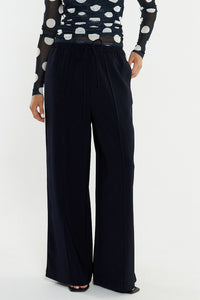 Eva Side Seam Pant - Navy/Cream