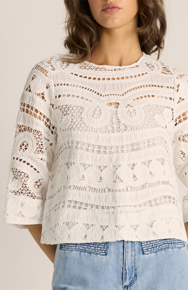 Gaia Lace Top - Ecru