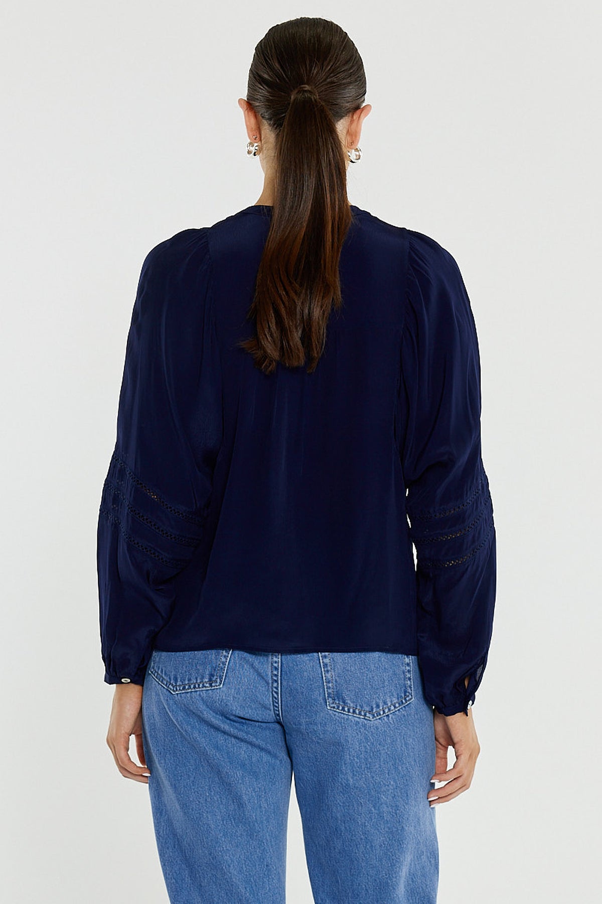 Nic Trim Blouse - Ink