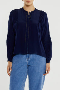Nic Trim Blouse - Ink