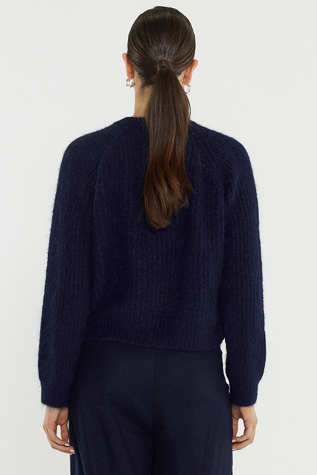 Posie Fluffy Cardi - Navy