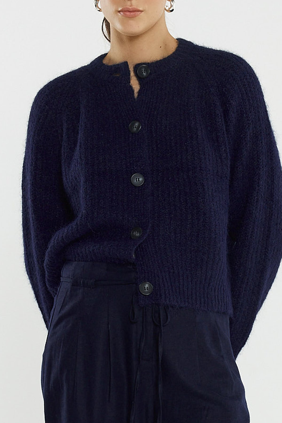 Posie Fluffy Cardi - Navy