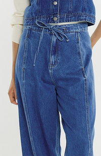 Aveline Barrel Leg Jean - Classic Blue