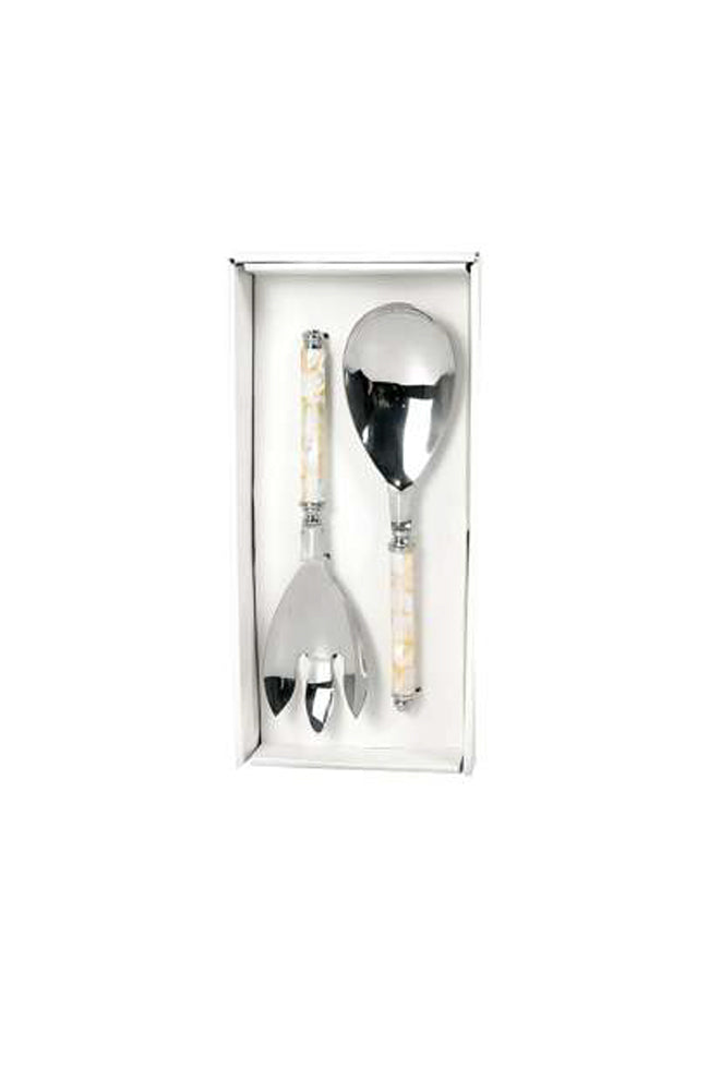 Mother Of Pearl Salad Server Set