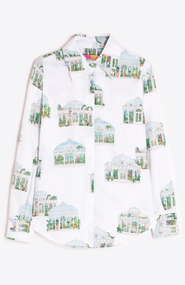 Mafalda Shirt - Greenhouse/White