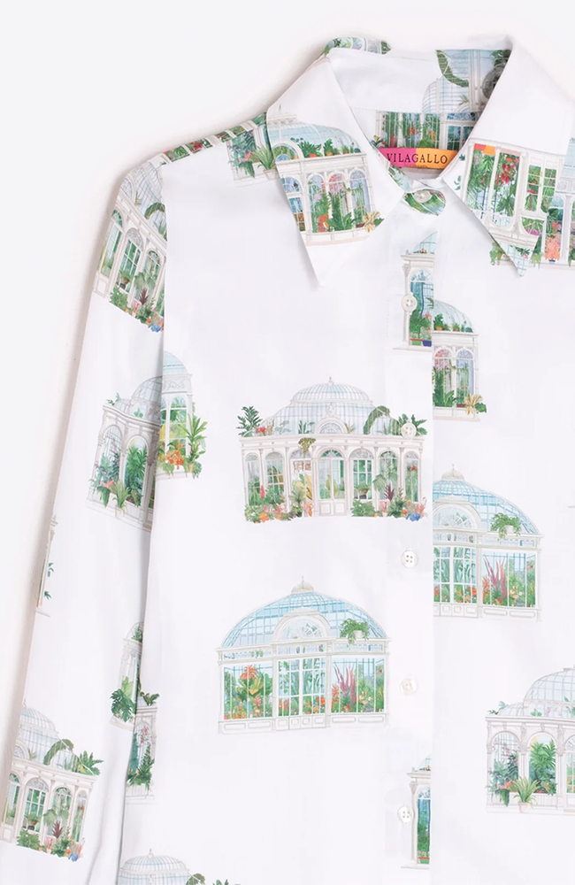 Mafalda Shirt - Greenhouse/White