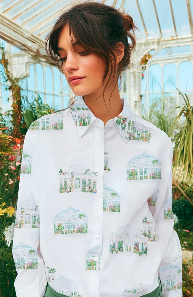 Mafalda Shirt - Greenhouse/White