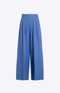 Marian Trousers - Blue Herringbone