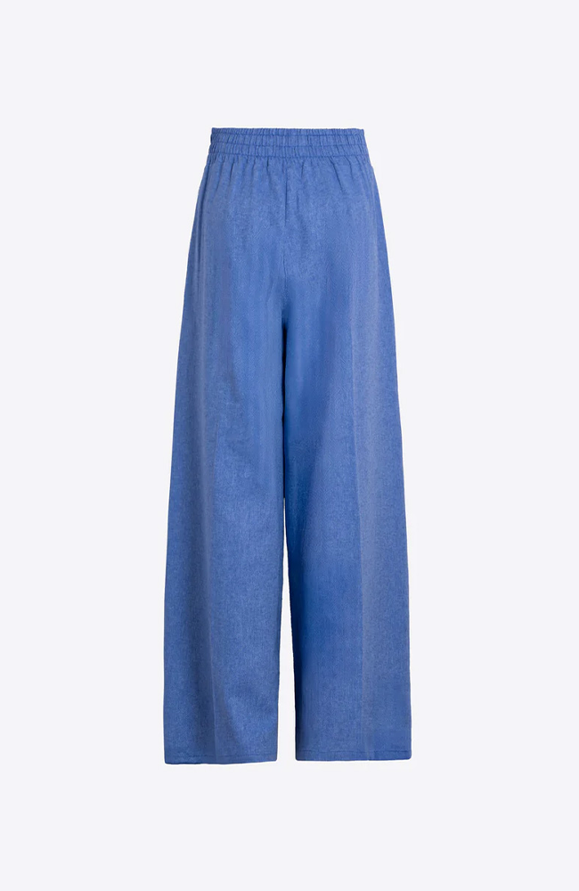 Marian Trousers - Blue Herringbone