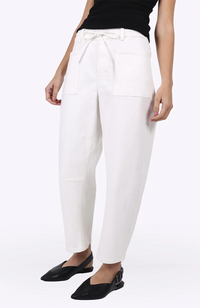 Leo Barrel Leg Jean - White