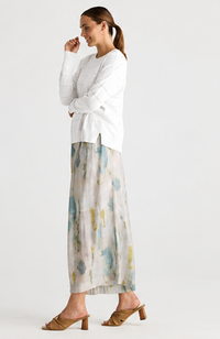 Textured Linen Jumper - White