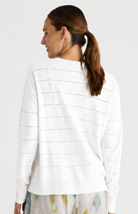 Textured Linen Jumper - White