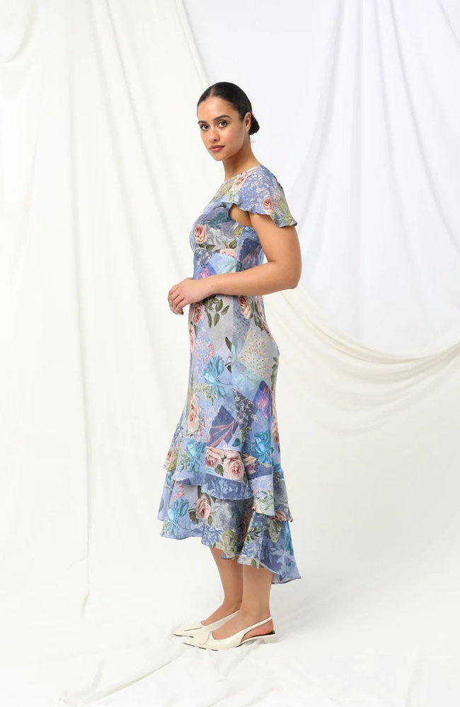 Ashley Maxi Dress - Sky Thistle