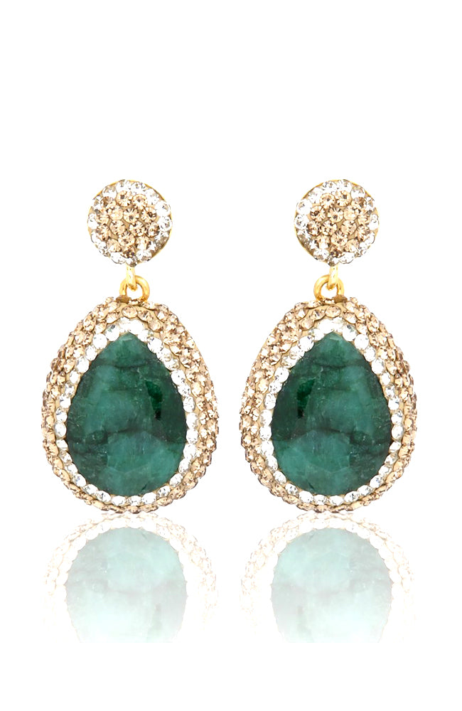 Aurora Earrings I Emerald