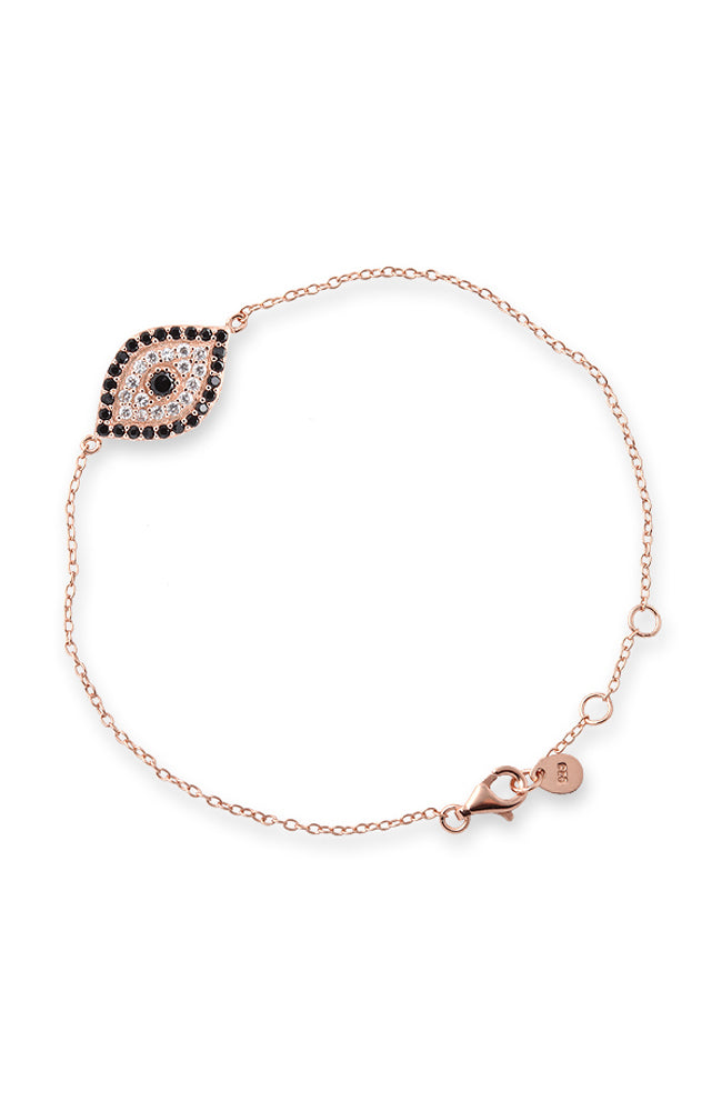 Evil Eye Bracelet - Rose Gold