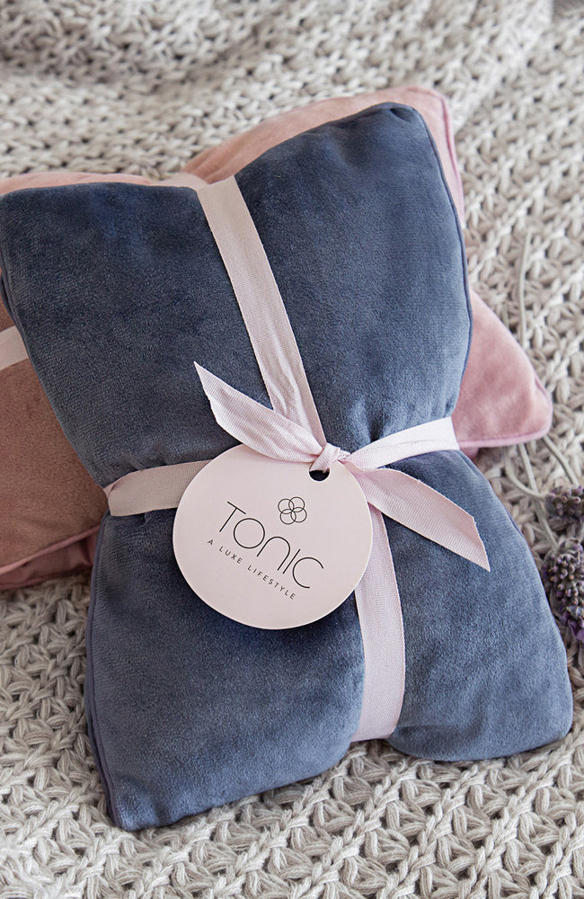 Luxe Velvet Heat Pillow - Storm