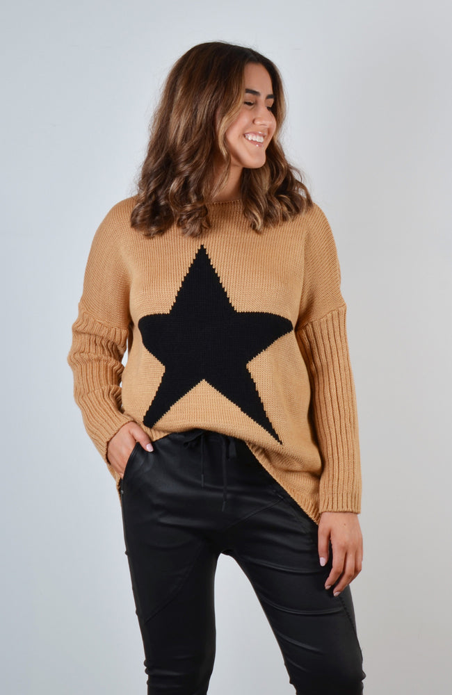 Astro Knit- Toffee Black O/S