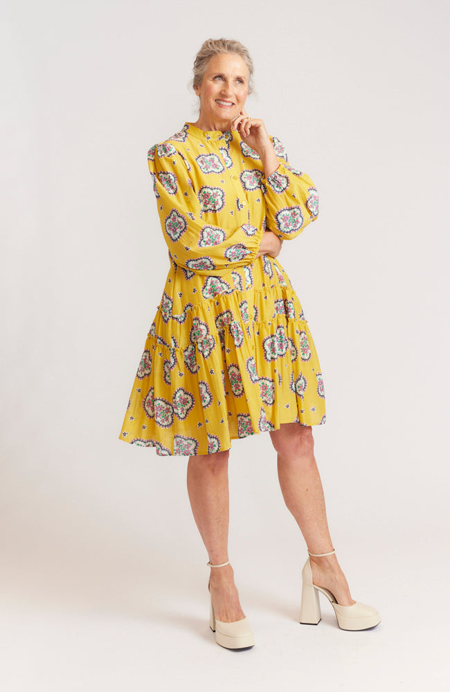 Stevie Dress - Mosaic Mustard