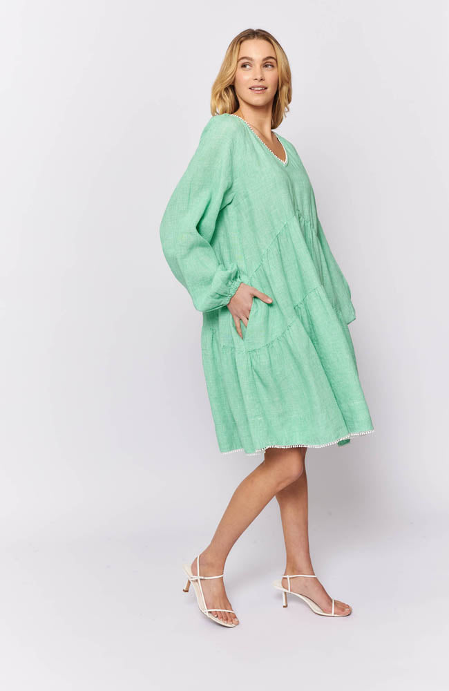 Baroque Dress - Ivy Houndstooth
