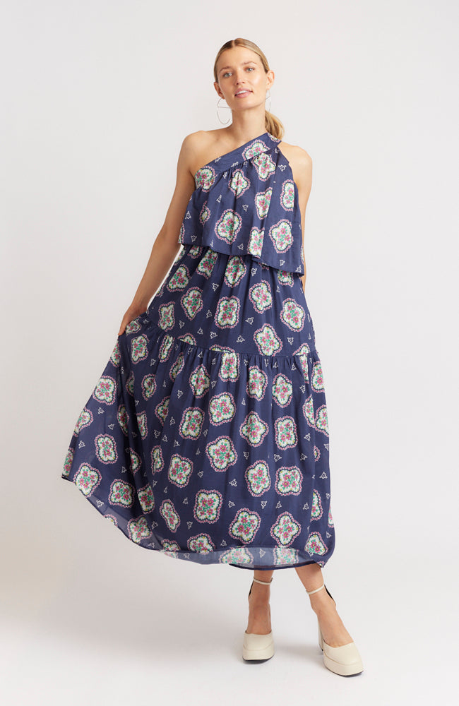 Olympia Dress - Mosaic Navy