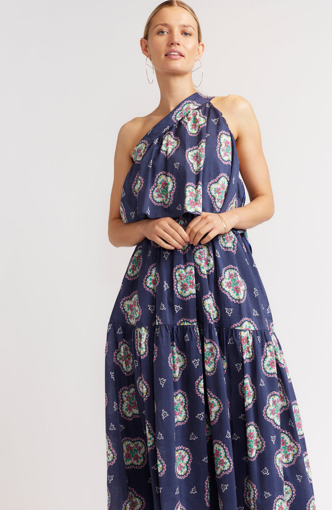Olympia Dress - Mosaic Navy