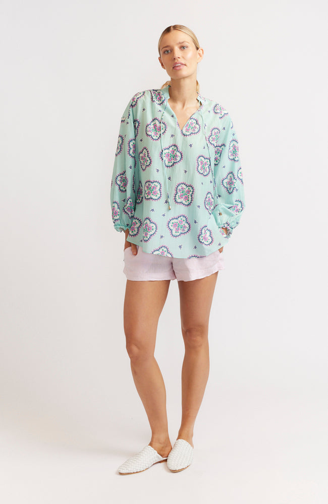 Edie Shirt - Mosaic Pale Blue