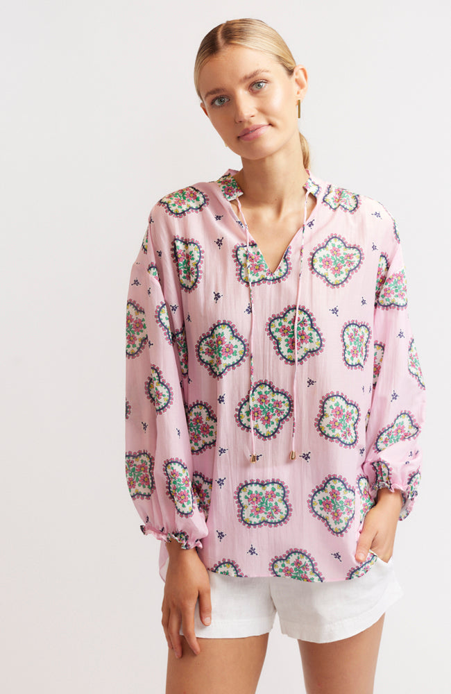 Edie Shirt - Mosaic Pale Pink