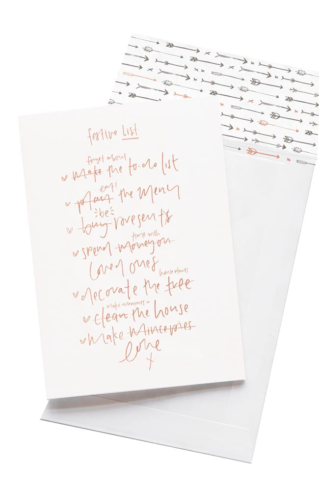 Festive List Card
