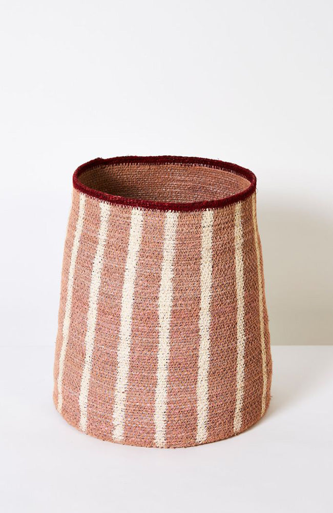 Cali Basket - Blush with White Stripe