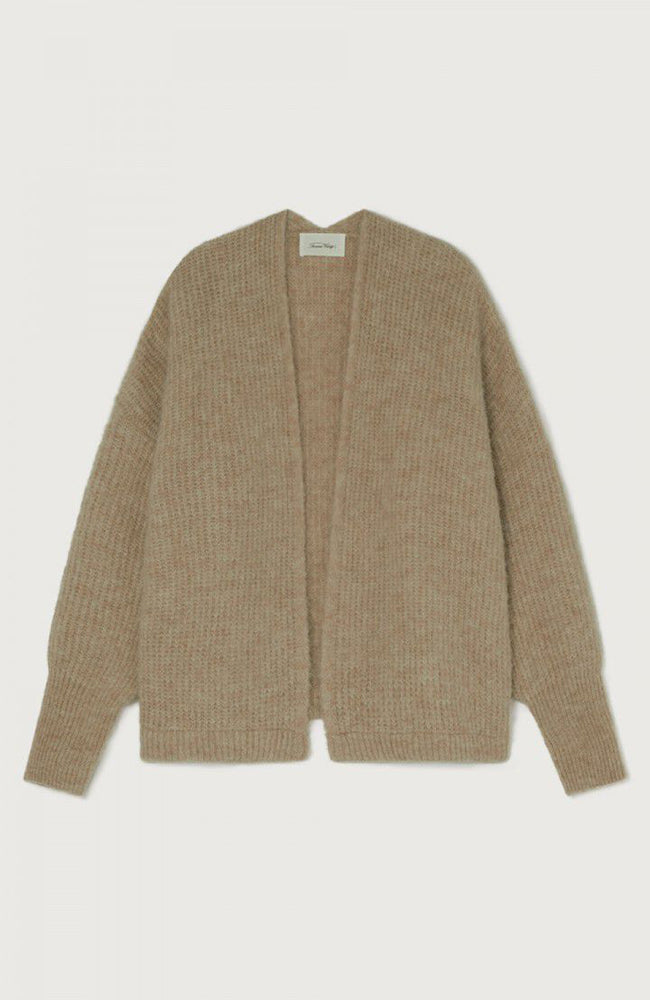 Zip Front Vest - Beige Melange