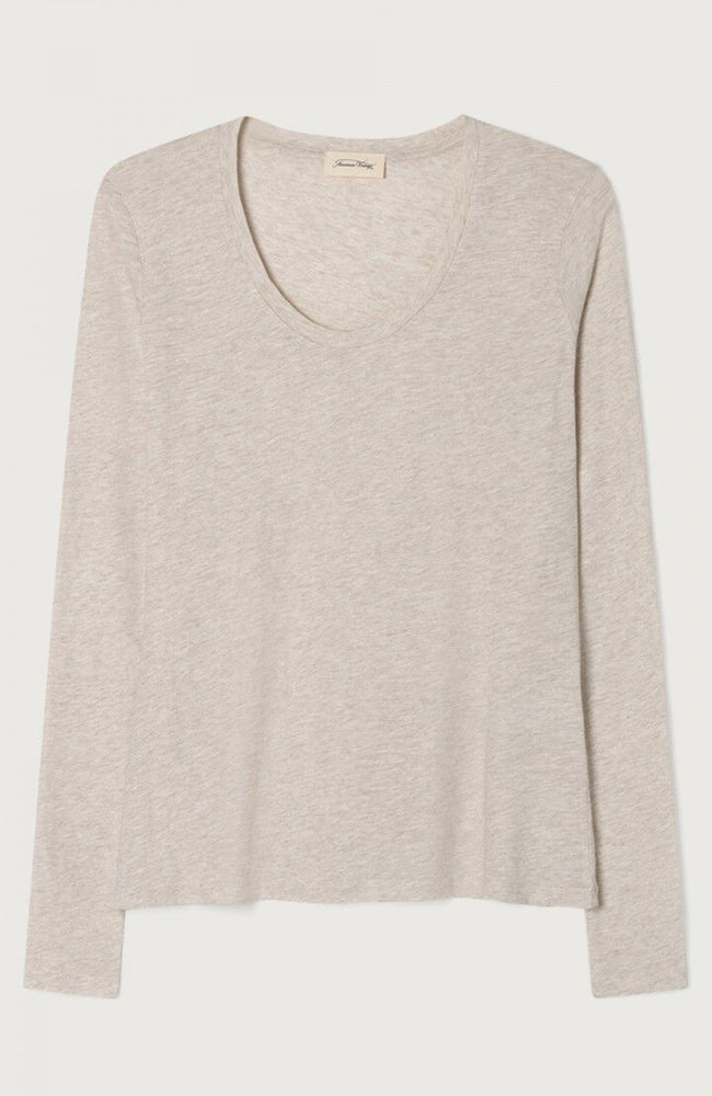 Jacksonville Scoop-Neck L/S Tee - Cream