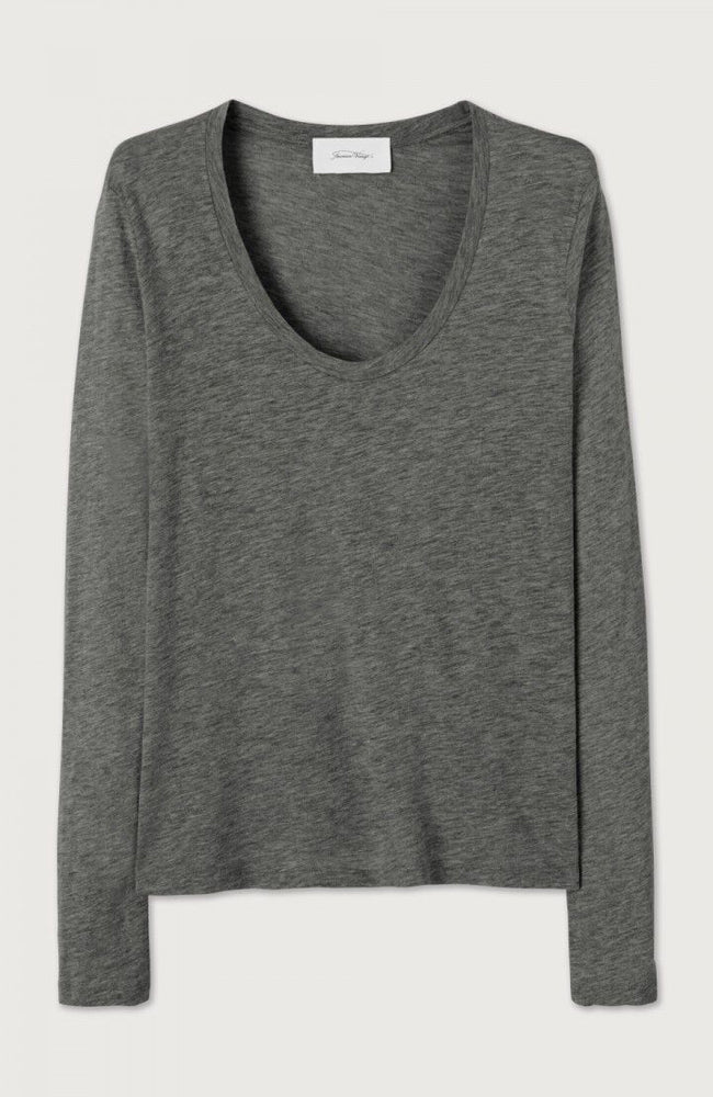 Jacksonville Scoop-Neck L/S Tee - Charcoal